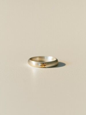 gold star ring(4mm)(UNISEX)
