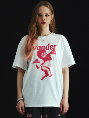 Mono-Punk Angel overfit T-Shirt [WH-pink]