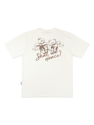 Shall we dance Over fit T-Shirts AS931 (Cream)