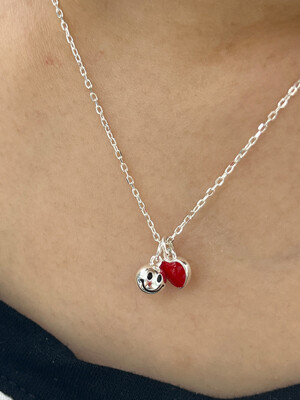 [SILVER925]SMILE WITH HEART NECKLACE