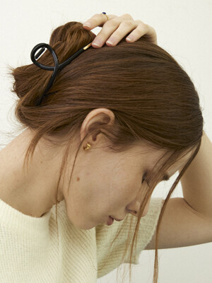 Simple twist hair claw clip (Chic black)