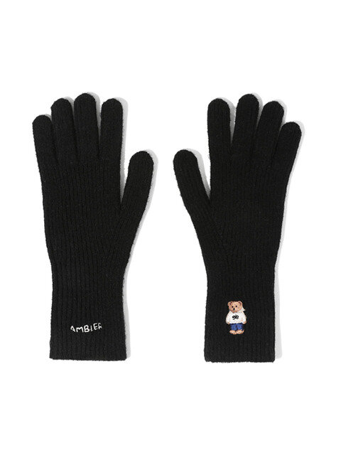 패션액세서리 - 엠블러 (AMBLER) - One Bear Finger Hole Gloves AG101 (Black)