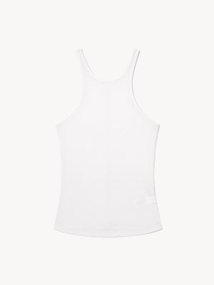 HALTERNECK SLIM SLEEVELESS_WHITE