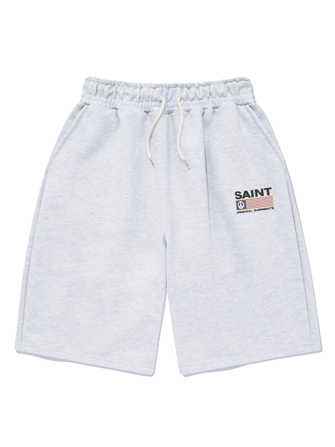 팬츠,팬츠 - 세인트페인 (SAINTPAIN) - SP PEACE CLUB SWEAT SHORTS-ASH MELANGE
