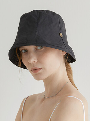 nylon rustle bucket hat (C004_black)