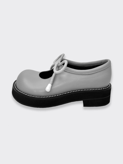 플랫슈즈 - 히푸 (HIPPU) - Ribbon Shoes l Women.grey