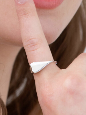stretch heart bold ring (2colors)