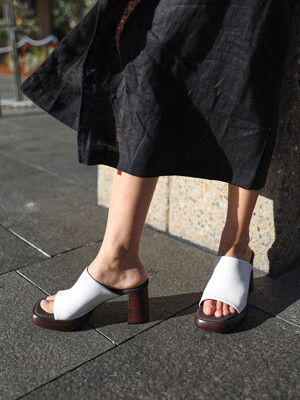 JACKLYN Platform slimply mule sandals - 3colors 7cm 실루엣 플랫폼 뮬 샌들