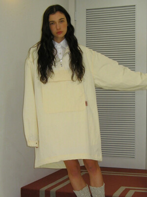 Oversized Hoodie Anorak - Ivory