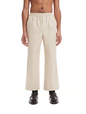 Ivory Faux-Leather Lounge Pants