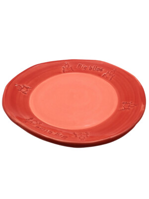 ceramic plate-red pink