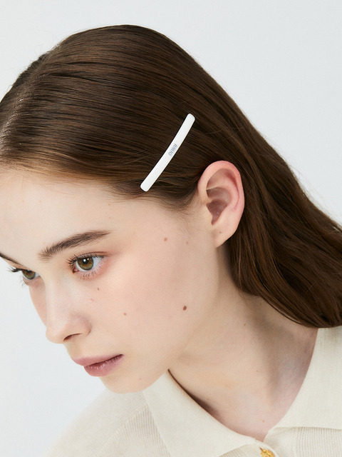 헤어액세서리,헤어액세서리 - 드니니 (DNINI) - Simple Lettering Barrettes(White)