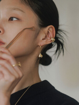 Mirror Earrings Long Gold