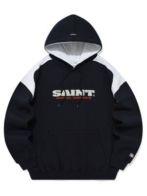 SP SAINT LOGO BLOCK HOOD-NAVY