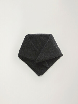 Triangle cashmere muffler (Charcoal)