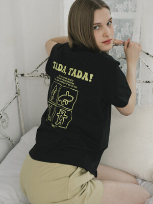 Ta-Da Tumbling Bear T-Shirts [BLACK]
