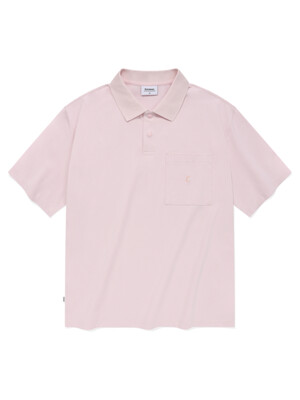 어센틱 포켓 카라 티셔츠 라이트 핑크