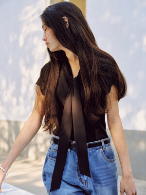 [Drama Signature] Summer Tie-Collar Silky Blouse_3color