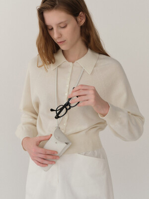 FW24 Cashmere Cardigan Seashell