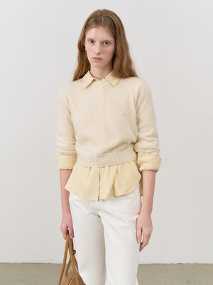 KID-MOHAIR CREWNECK KNIT IVORY_UDSW4C202IV