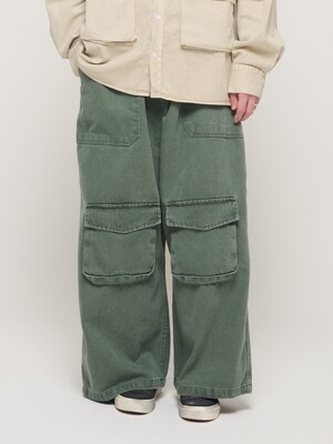 CB PIGMENT POCKET WORK PANTS (GREEN)