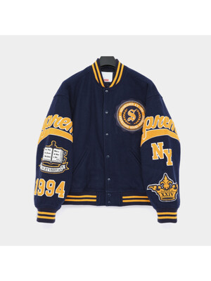 슈프림 베리타스 바시티 남성 자켓 FW24J44 NAVY