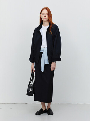 UNISEX MODERN HARRINGTON JACKET DEEP NAVY_UDJU5A111N3