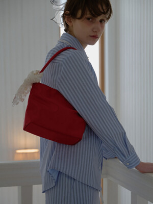 LETERIE LOGO EMBROIDERY TOTE BAG_RED