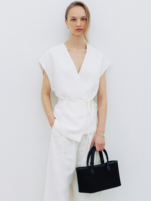 Alma 2-way Canvas Tote Bag (Black)