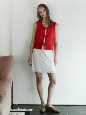 Lace Semi A-line Mini Skirt VC2533SK406M_2color
