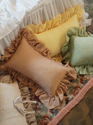 론 프릴드 쿠션: Lawn frilled cushion [4colors]