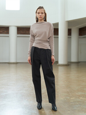 TTF ROUNDED COTTON CHINO PANTS BLACK