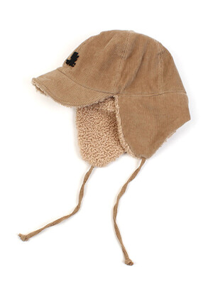 Thunder Beige Corduroy Earflap Cap 귀달이모자