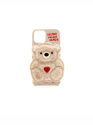 SUN CASE PATCH FUR BEAR MILKY IVORY