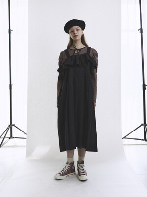 Halcyon pleats dress (black)