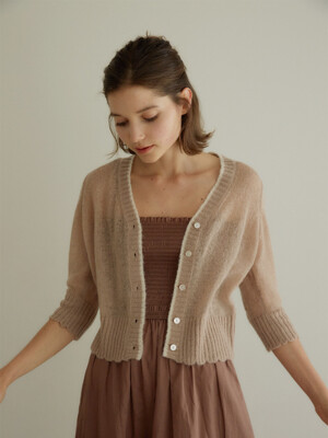 luffa summer cardigan - hazelnut