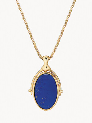 Butterfly Specimen Necklace ( Stone-Lapis Lazuli )