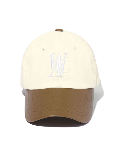 우알롱]Mellow cotton logo cap - DUSTY GREY