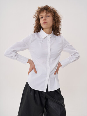 tight fit shirt_white