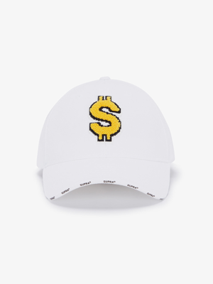S COIN BOUCLE HARD BALL CAP WHITE