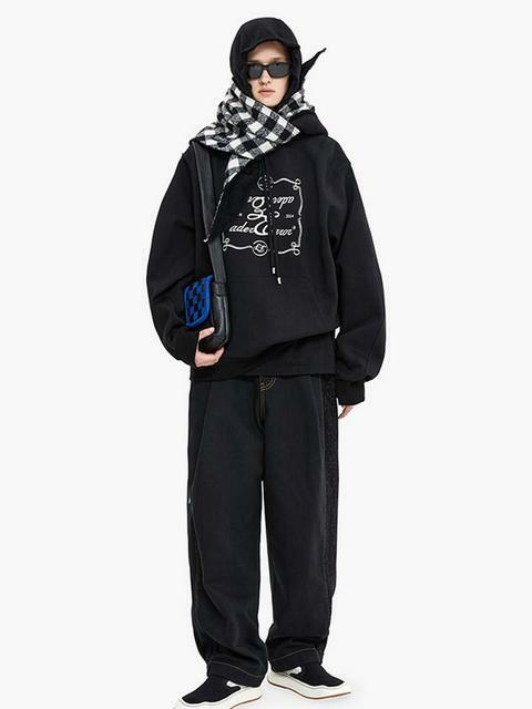 【ADERERROR】Langle hoodie ★男女共用★ 追跡付 아더에러]Langle hoodie Noir