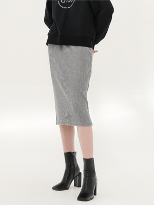 Corduroy Bending Skirt _Grey