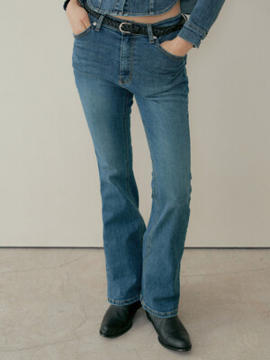 DRO BOOTSCUT WASHING DENIM PANTS BLUE