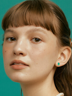 Gemstone xpier earrings[3color]