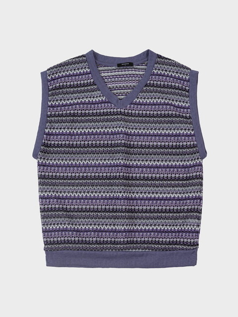 니트,니트 - 이넥시스 (inexcis) - Nordic Knit Vest (Violet)