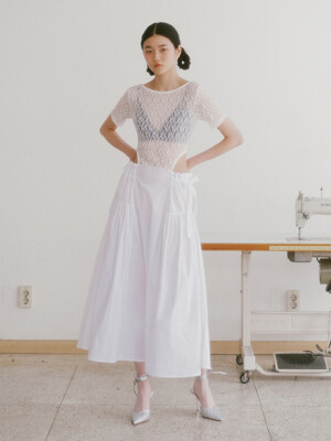 Bridal Lace Cut Out Dress_white