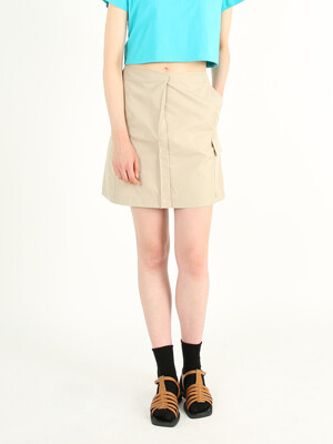 [23SS]Out pocket cotton mini skirt_Beige