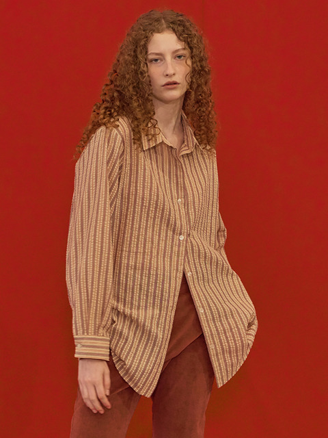 셔츠 - 코르카 (CO/RCA) - Vintage Striped Shirt Red