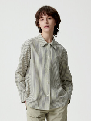 RAFFINE Shirt (Ash Blue Stripe)