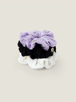 Crinkle charm scrunchie - 3colors